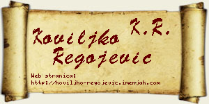 Koviljko Regojević vizit kartica